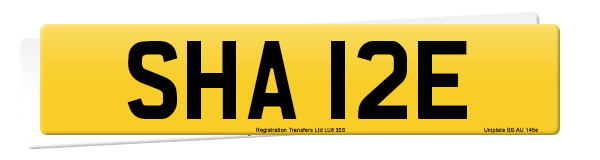 Registration number SHA 12E